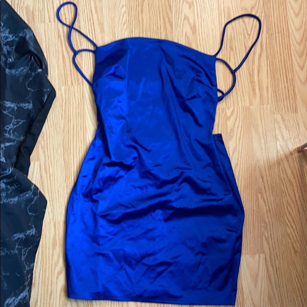 royal blue mini dress